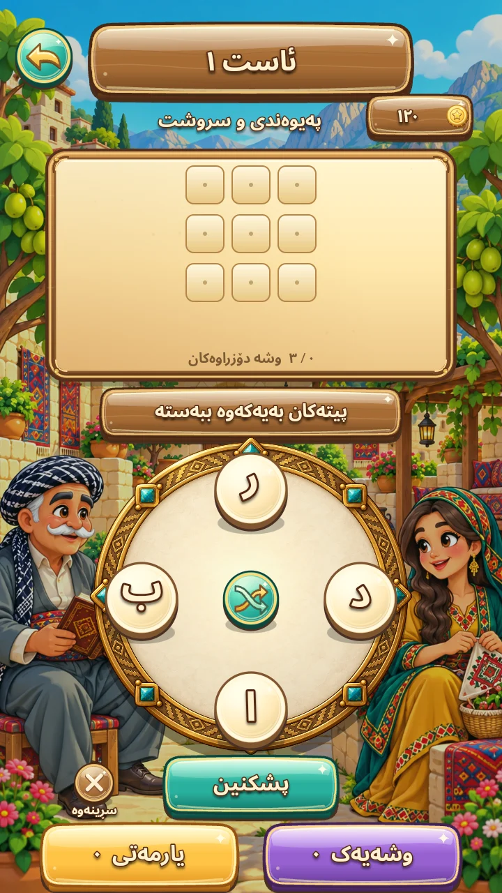 وشەچین — لە ناو ئەپەکەدا